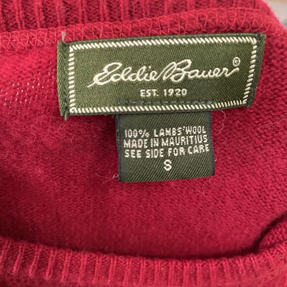 Ralph Lauren 100% Lambswool Red Tight Knit Sweater Women's‎ Size Small - Picture 8 of 9